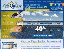 Tablet Screenshot of firstqualityroof.com